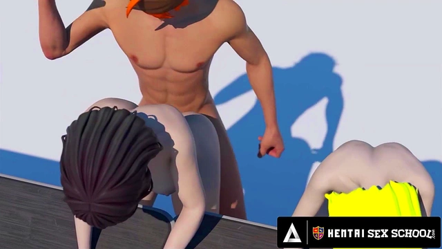 HENTAI SEX UNIVERSITY - Big Titty Hentai Enjoy HARD ROUGH PUBLIC SEX COMPETITIONS!