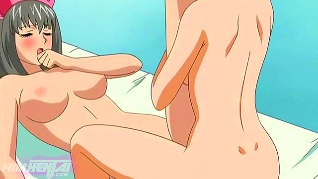 Two horny lesbian coworkers do scissoring for the first time - Hentai Uncensored