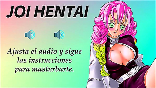 JOI hentai con Mitsuri. Super Gangbang. En español.