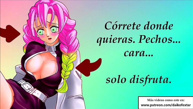 JOI hentai con Mitsuri. Super Gangbang. En español.