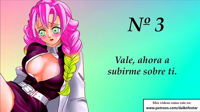 JOI hentai con Mitsuri. Super Gangbang. En español.