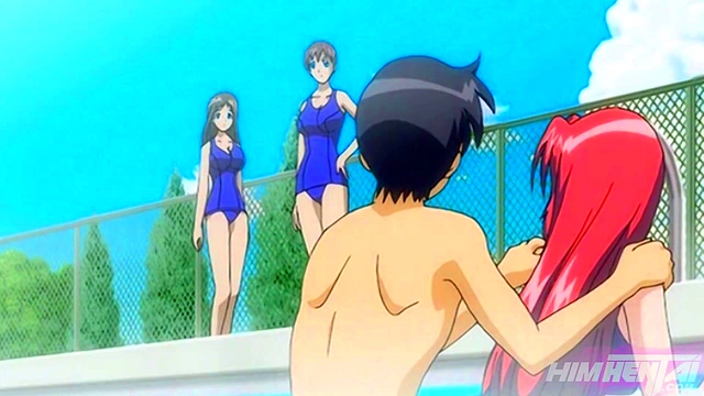 My friend is very hot, I love eating her juicy tits - Anime Hentai