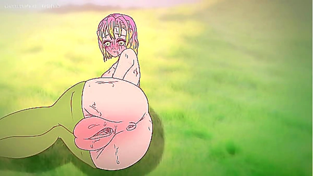 Mitsuri seduces with her huge pussy ! Porn demon slayer Hentai ( cartoon 2d ) anime