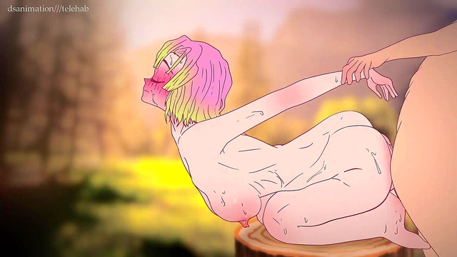 Mitsuri seduces with her huge pussy ! Porn demon slayer Hentai ( cartoon 2d ) anime