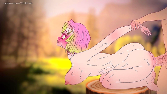 Mitsuri seduces with her huge pussy ! Porn demon slayer Hentai ( cartoon 2d ) anime