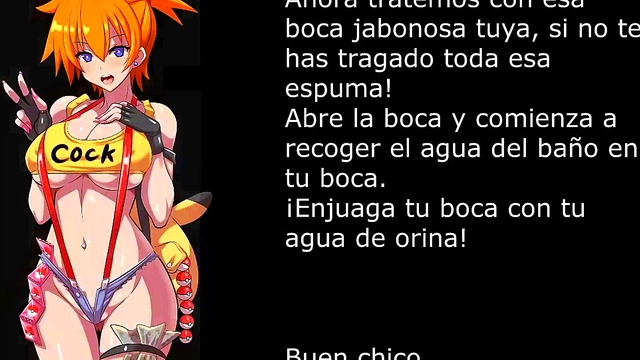 Misty Pokémon (Femdom/Hentai/Bathtube/Humiliation/Pissplay) Spanish