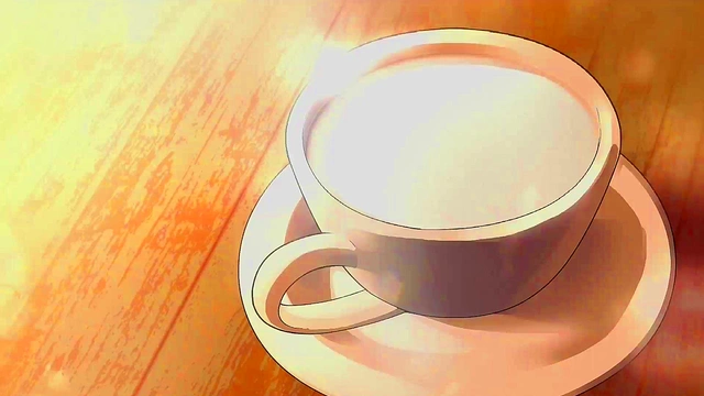 Squirting Milk, Lactating into a coffee cup Hentai Animation