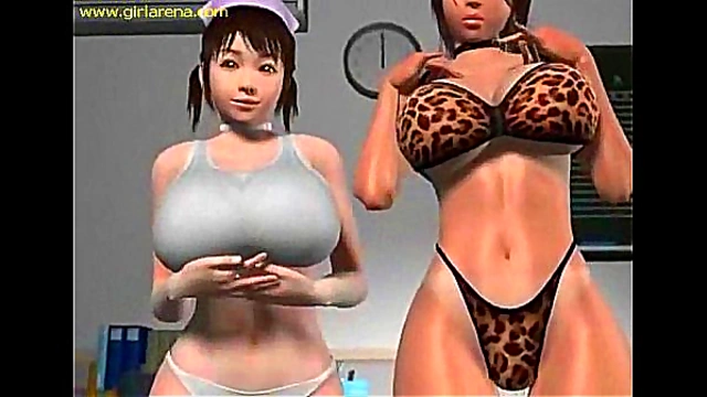 3D Hot Hentai Nurse with big tits fuck
