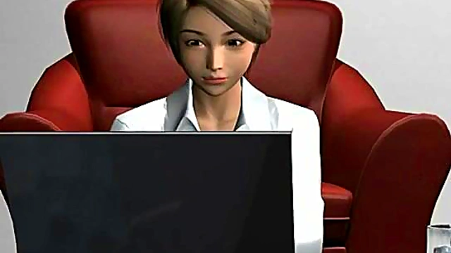 Busty 3d cartoon hottie masturbating