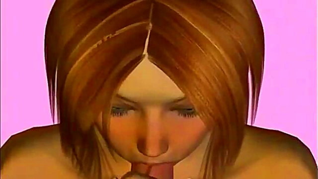 3d hentai redhead stripper dancing on stage