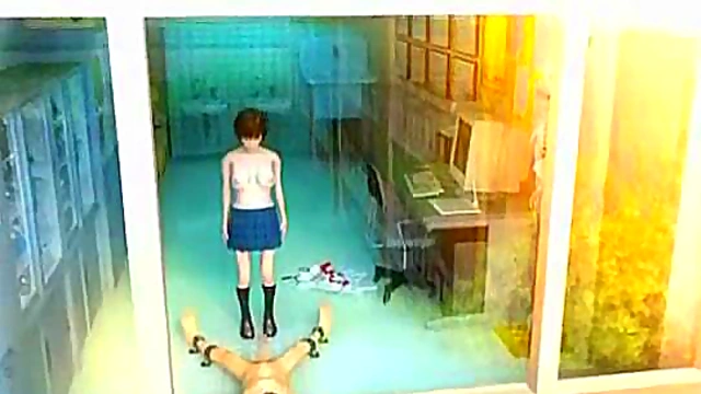 3D Japanese Coed Eats Cum!