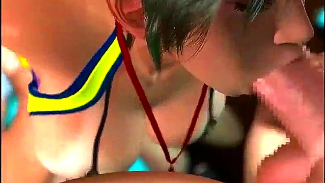 3d big tits get blowjob sex on gym