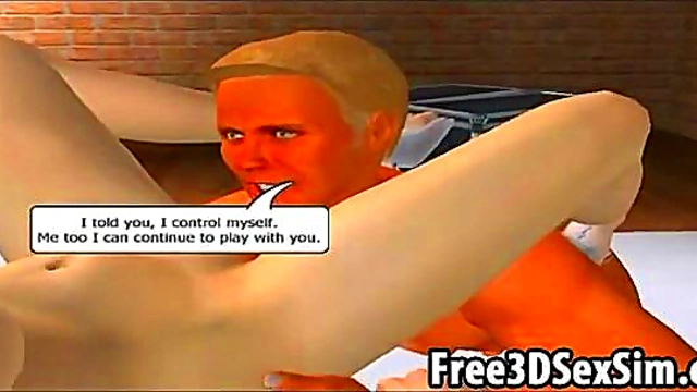 Foxy 3D cartoon honey getting her tight pussy licked