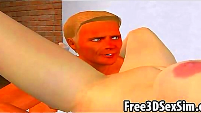 Foxy 3D cartoon honey getting her tight pussy licked