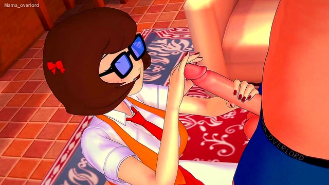 Hot Velma wants to sit on a big cock (adult version) (3D hentai)