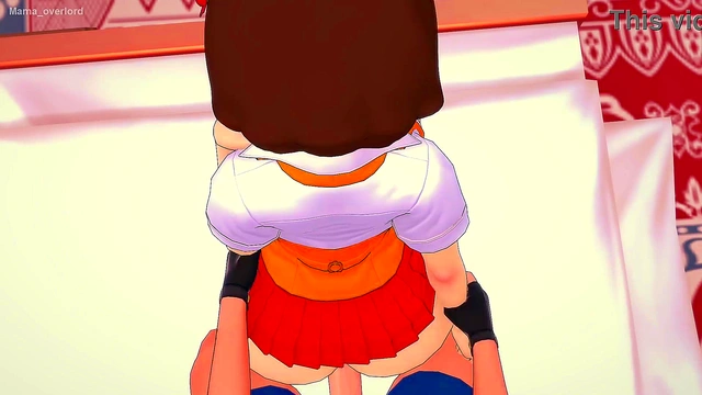Hot Velma wants to sit on a big cock (adult version) (3D hentai)