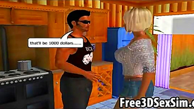 Devil jerry eagerly fucking two 3D cartoon babes