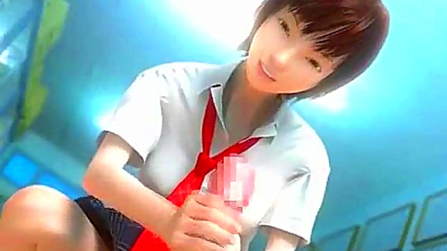 3D Japanese Handjob!