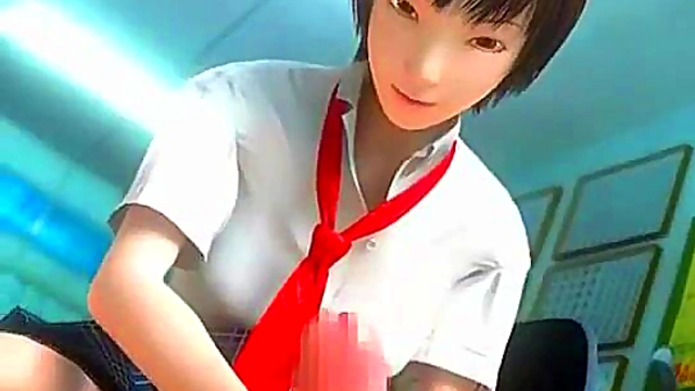3D Japanese Handjob!