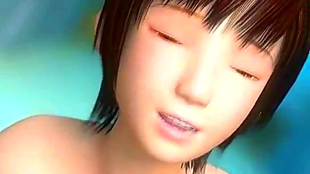 3D Asian Coed Rides Her Slave!