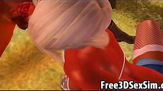 Stunning 3D cartoon cowGirl 18+ hottie sucks and fucks