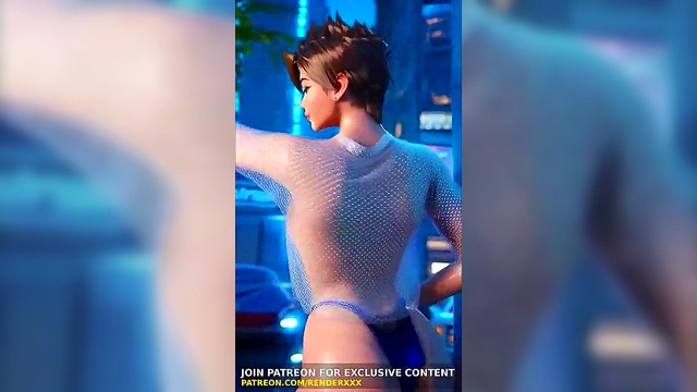 3D Animation : Overwatch - Tracer Dildo Ride Masturbation Uncensored Hentai | AI Generated
