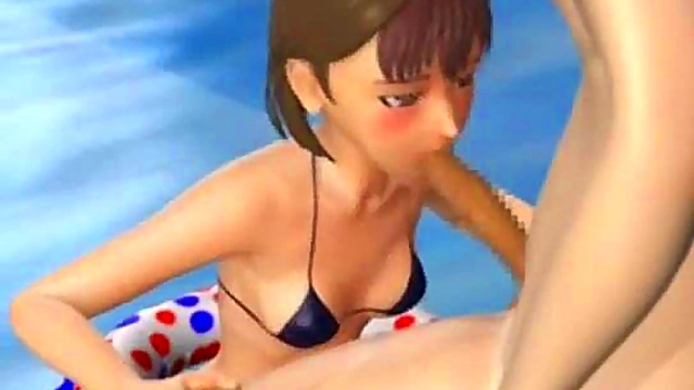 3D Teen Sucks Old Man!