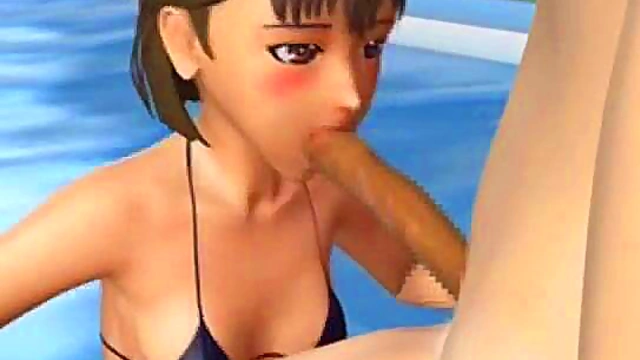 3D Teen Sucks Old Man!