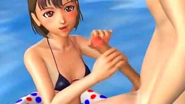 3D Teen Sucks Old Man!