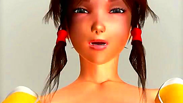 Gorgeous 3D hottie tasting a hard cock