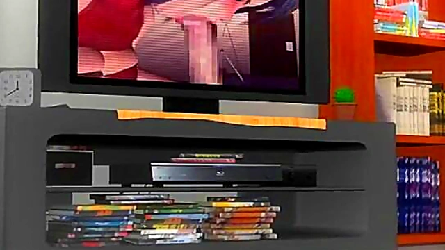 Gorgeous 3D hottie tasting a hard cock