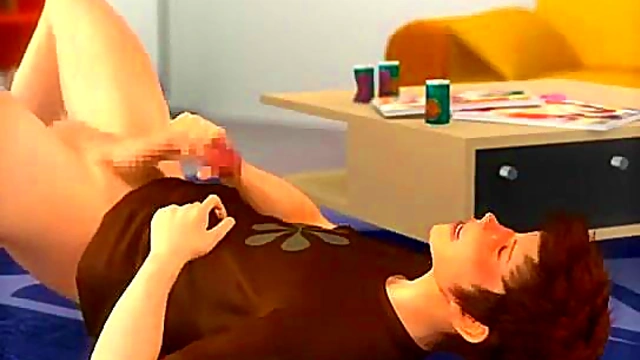 Gorgeous 3D hottie tasting a hard cock