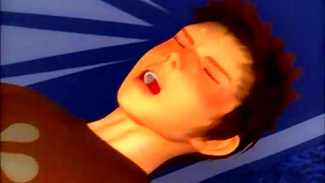 Gorgeous 3D hottie tasting a hard cock