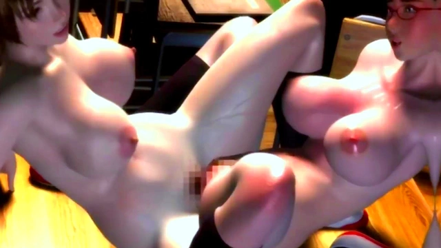 3D 78 Lucky guy and two beauty bigboob student