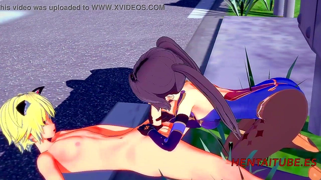 Genshin Impact Hentai 3D - Mona Handjob, Blowjob, Boobjob and Fucked with creampie in her pussy sex 1/2