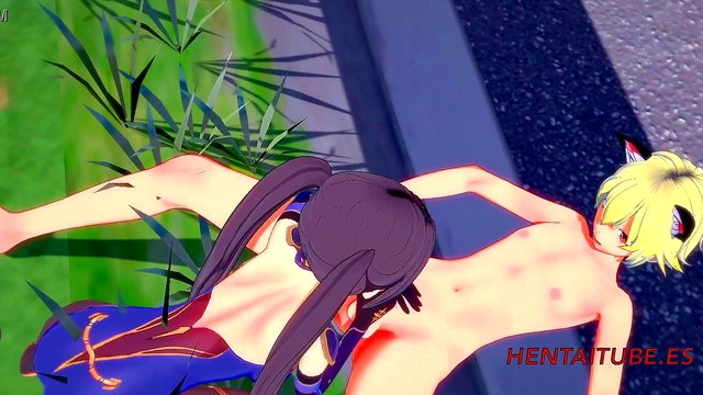 Genshin Impact Hentai 3D - Mona Handjob, Blowjob, Boobjob and Fucked with creampie in her pussy sex 1/2