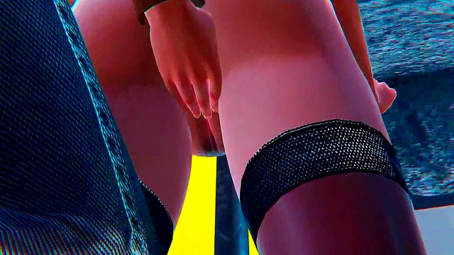 The guy fucks the office lady in the subway l 3D porno game