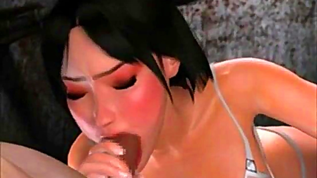 pretty 3d babe gives amazing blowjob before getting fucked during her interview