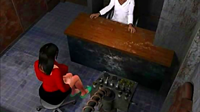 pretty 3d babe gives amazing blowjob before getting fucked during her interview