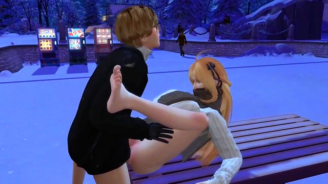 [3D Game Animation] On a snowy day, we have sex in public!