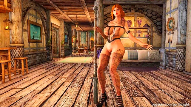 Girl Dances While Clothing Slowly Disappears! 3D