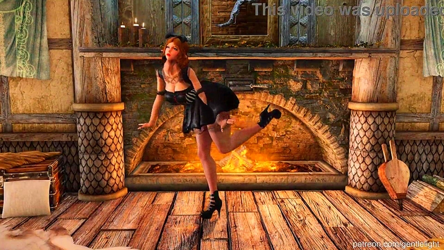 Girl Dances While Clothing Slowly Disappears! 3D