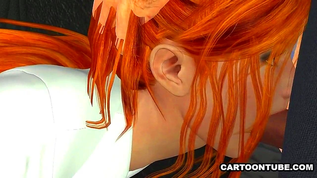 Busty 3D secretary sucks and fucks at the office