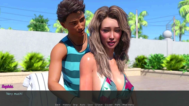 A Wife And StepMother (AWAM) #14a - Sunbath With Sam - 3d hentai, Animation, Porn games