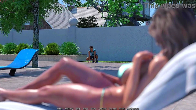 A Wife And StepMother (AWAM) #14a - Sunbath With Sam - 3d hentai, Animation, Porn games