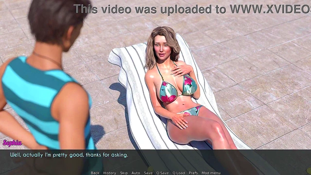 A Wife And StepMother (AWAM) #14a - Sunbath With Sam - 3d hentai, Animation, Porn games