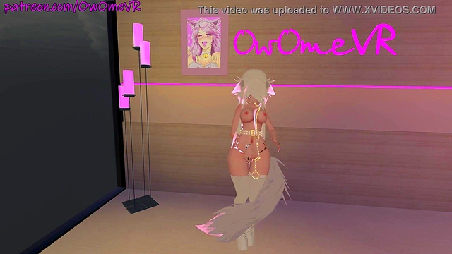 Shy Catgirl Puts on a Show for you ️solo Masturbation in Virtual Reality [VRchat] 3d Hentai Camgirl