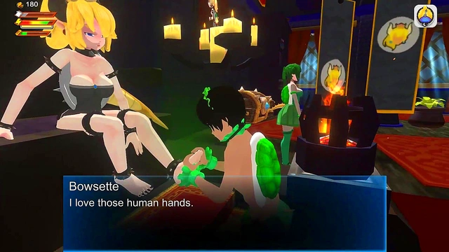 3D Femdom Bowsette Feet Piss Fart Toilet