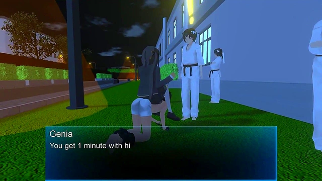 3D Femdom Piss in Face Ballbusting HUMANTOILET