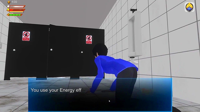 3d Game "Femdom University" Toilet humiliation